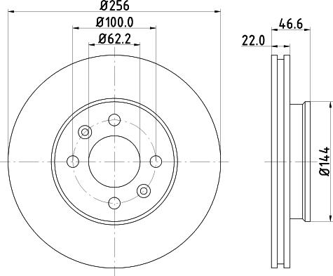 DON PCD12182 - Тормозной диск avtokuzovplus.com.ua