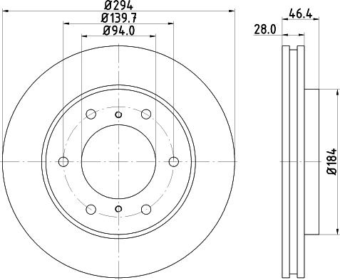 DON PCD12192 - Тормозной диск avtokuzovplus.com.ua