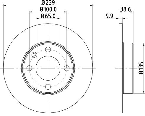 DON PCD12212 - Тормозной диск avtokuzovplus.com.ua