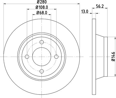 DON PCD12332 - Тормозной диск avtokuzovplus.com.ua