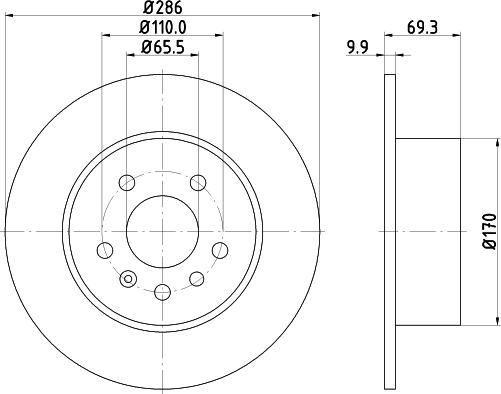 DON PCD12402 - Тормозной диск avtokuzovplus.com.ua