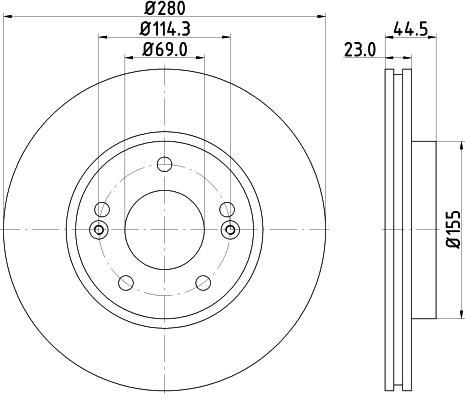 DON PCD12502 - Тормозной диск avtokuzovplus.com.ua