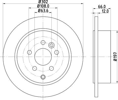 DON PCD12582 - Тормозной диск avtokuzovplus.com.ua