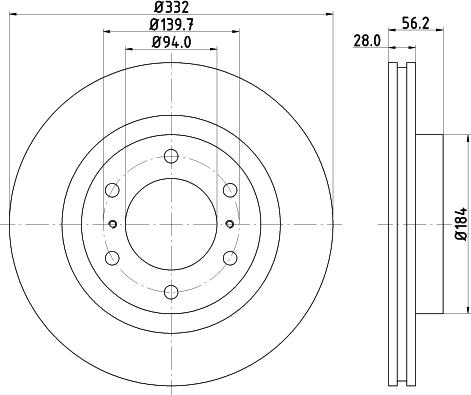 DON PCD12642 - Гальмівний диск autocars.com.ua