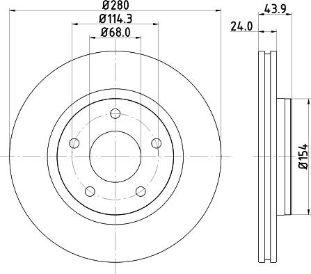 DON PCD12712 - Тормозной диск autodnr.net