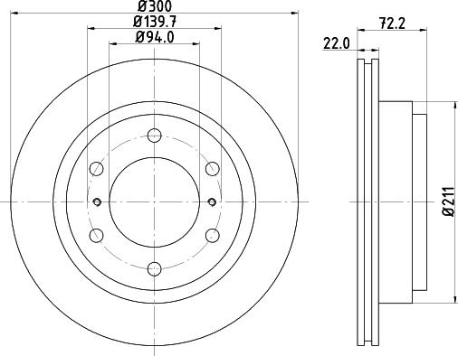 DON PCD12762 - Гальмівний диск autocars.com.ua