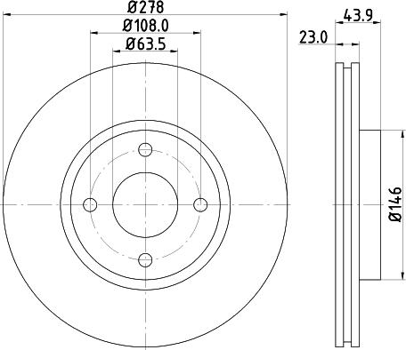 DON PCD12872 - Гальмівний диск autocars.com.ua