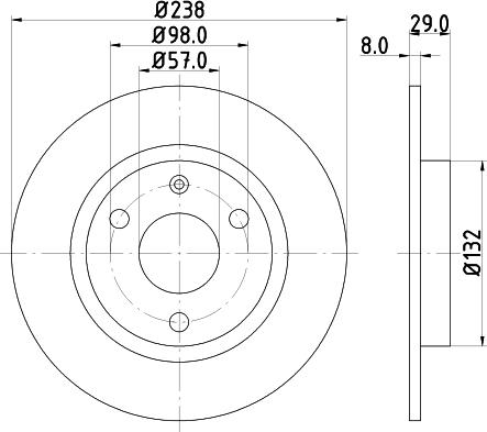 DON PCD13102 - Гальмівний диск autocars.com.ua