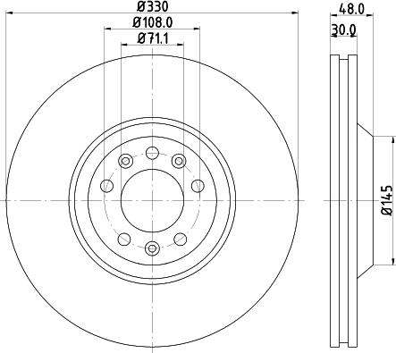 DON PCD13211 - Гальмівний диск autocars.com.ua