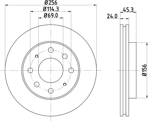 DON PCD13282 - Гальмівний диск autocars.com.ua