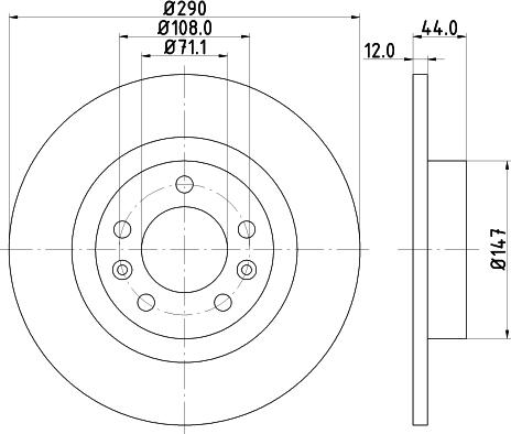 DON PCD13292 - Тормозной диск avtokuzovplus.com.ua