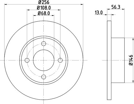 DON PCD13452 - Тормозной диск avtokuzovplus.com.ua