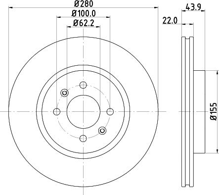 DON PCD13462 - Тормозной диск avtokuzovplus.com.ua