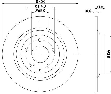 DON PCD13542 - Тормозной диск avtokuzovplus.com.ua