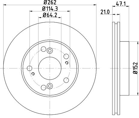 DON PCD13552 - Тормозной диск avtokuzovplus.com.ua