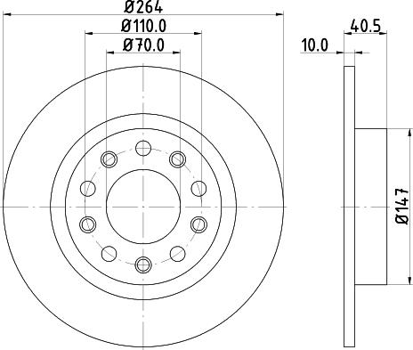 DON PCD13582 - Гальмівний диск autocars.com.ua