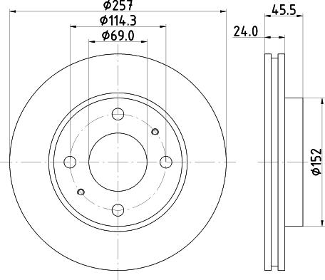 DON PCD13612 - Гальмівний диск autocars.com.ua