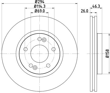 DON PCD13642 - Тормозной диск avtokuzovplus.com.ua