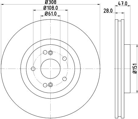 Fri.Tech. BD1058 - Тормозной диск avtokuzovplus.com.ua