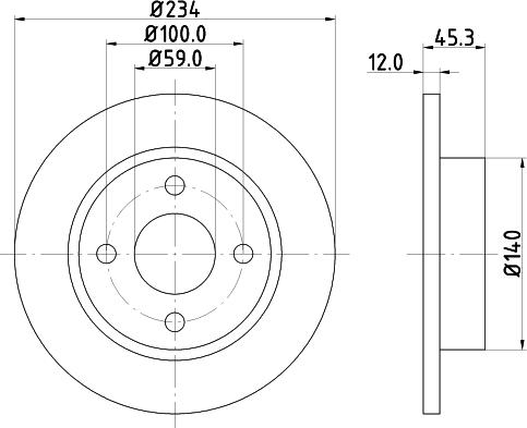 DON PCD13732 - Тормозной диск autodnr.net