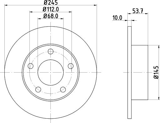 DON PCD13742 - Гальмівний диск autocars.com.ua