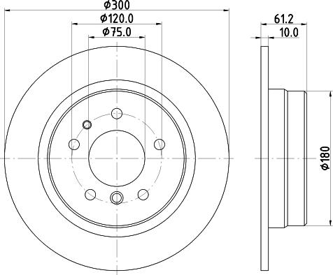 DON PCD13822 - Тормозной диск avtokuzovplus.com.ua