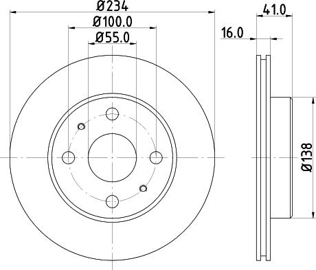 DON PCD13842 - Гальмівний диск autocars.com.ua