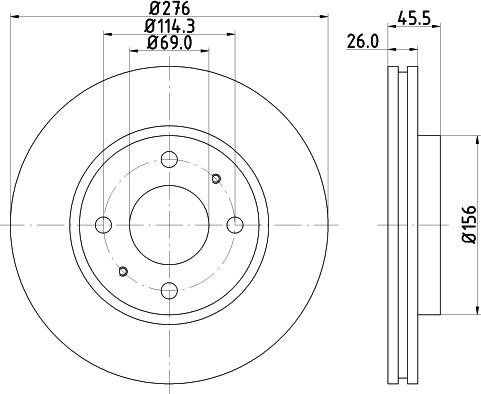 DON PCD13882 - Гальмівний диск autocars.com.ua