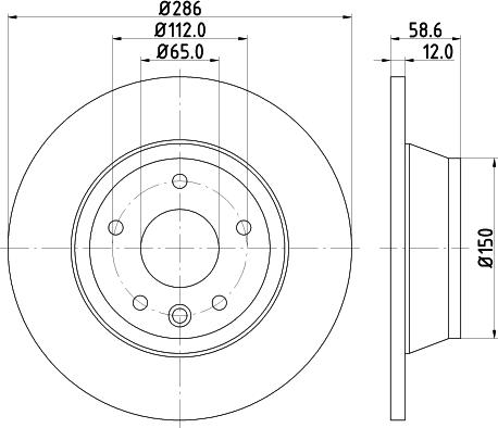 DON PCD13912 - Тормозной диск avtokuzovplus.com.ua