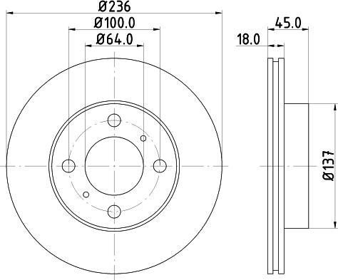 DON PCD14002 - Тормозной диск avtokuzovplus.com.ua