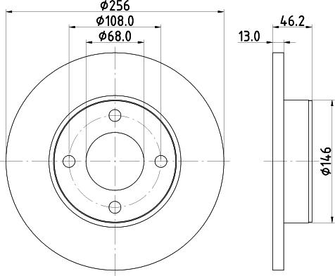 DON PCD14062 - Тормозной диск avtokuzovplus.com.ua