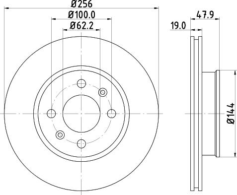 DON PCD14162 - Тормозной диск avtokuzovplus.com.ua