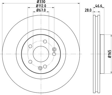 DON PCD14181 - Тормозной диск avtokuzovplus.com.ua