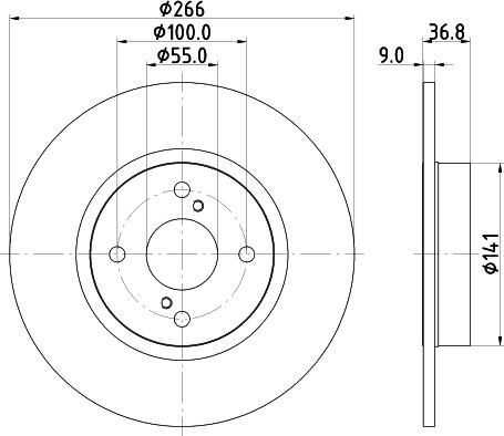 DON PCD14212 - Тормозной диск avtokuzovplus.com.ua