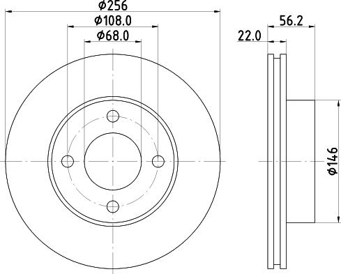 DON PCD14252 - Тормозной диск avtokuzovplus.com.ua