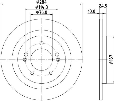 DON PCD14292 - Тормозной диск avtokuzovplus.com.ua