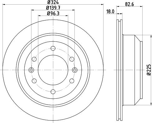 DON PCD14322 - Тормозной диск avtokuzovplus.com.ua