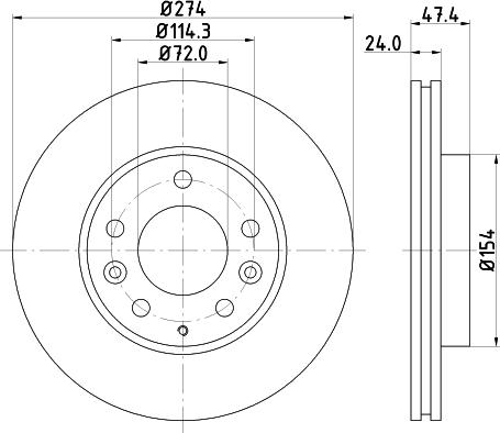 DON PCD14332 - Тормозной диск avtokuzovplus.com.ua