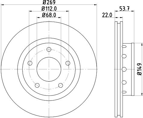 DON PCD14432 - Гальмівний диск autocars.com.ua