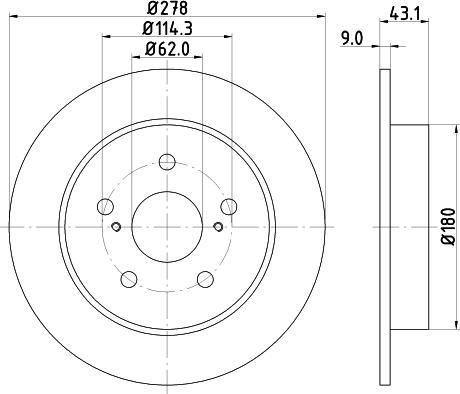 DON PCD14452 - Тормозной диск avtokuzovplus.com.ua