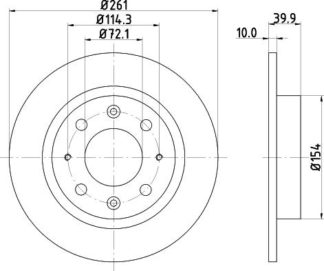 DON PCD14512 - Гальмівний диск autocars.com.ua