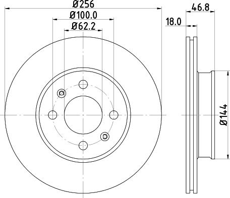 DON PCD14522 - Тормозной диск autodnr.net