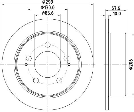 DON PCD14542 - Тормозной диск avtokuzovplus.com.ua