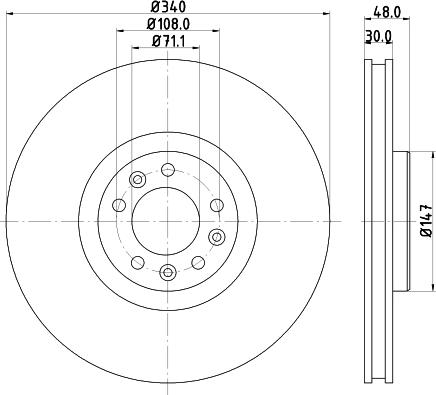 DON PCD14551 - Тормозной диск autodnr.net