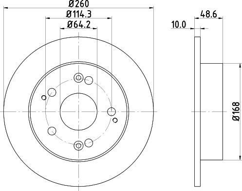 DON PCD14572 - Тормозной диск avtokuzovplus.com.ua