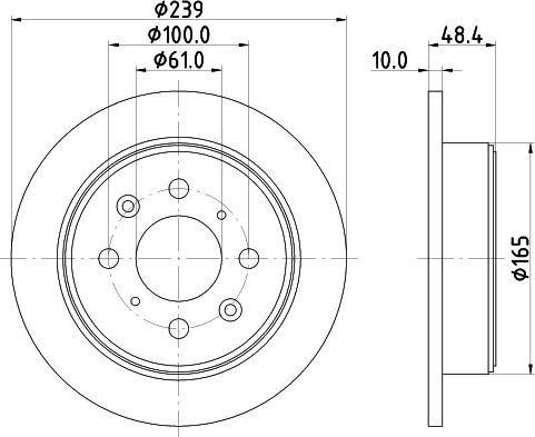 DON PCD14752 - Гальмівний диск autocars.com.ua