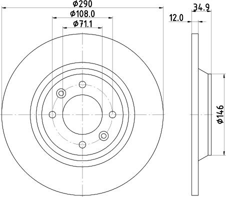 DON PCD14802 - Тормозной диск avtokuzovplus.com.ua