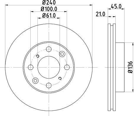 DON PCD14822 - Тормозной диск avtokuzovplus.com.ua