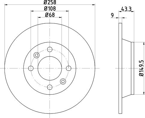 DON PCD14972 - Тормозной диск avtokuzovplus.com.ua