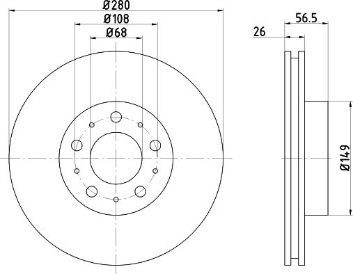 DON PCD15032 - Тормозной диск avtokuzovplus.com.ua